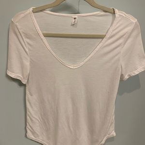 Raw Edge V-Neck Tee